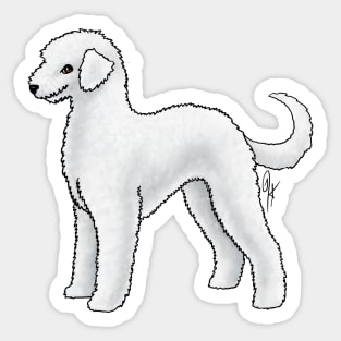 Dog - Bedlington Terrier - Unclipped White Sticker